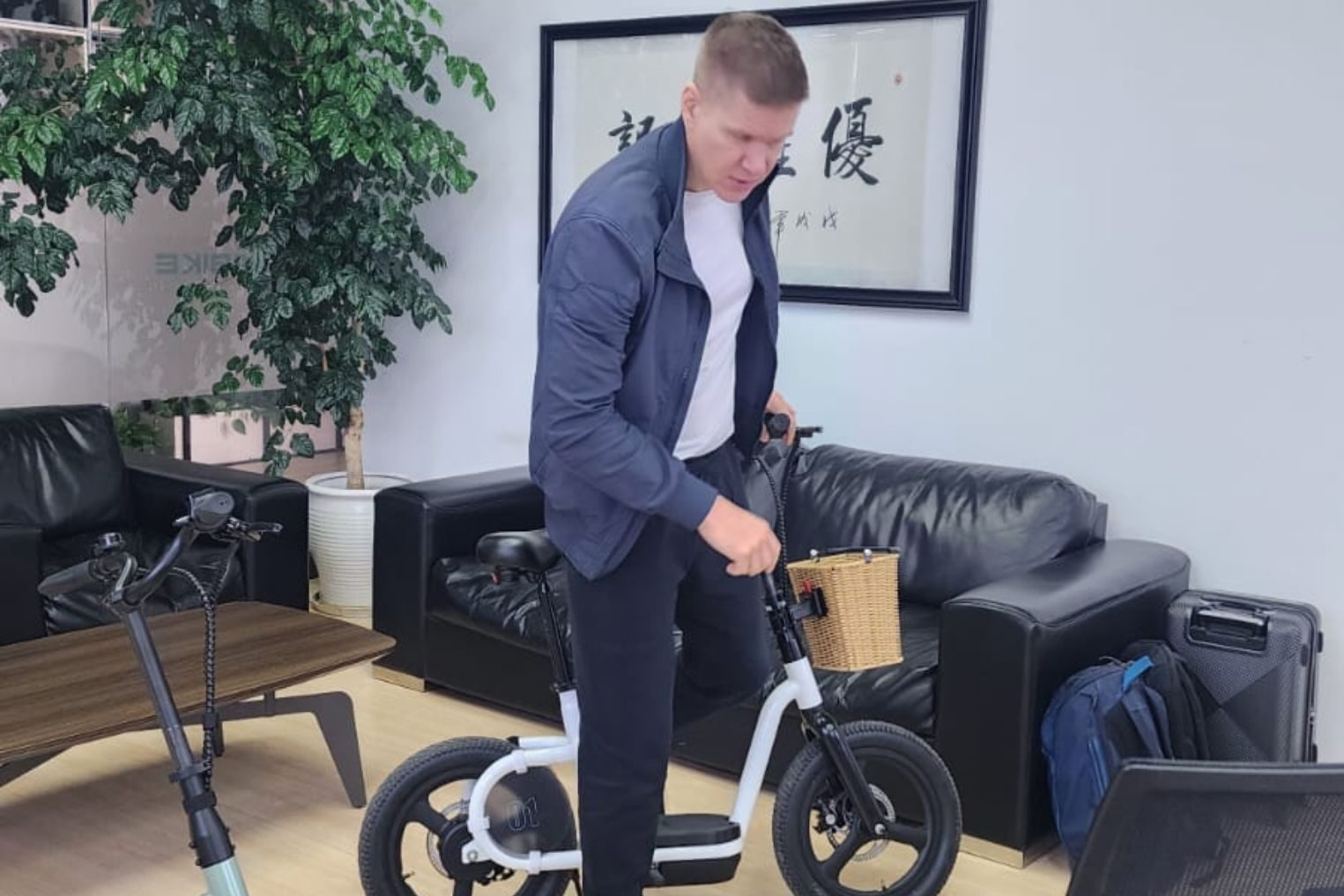 Electric bicycle being inspected during product quality evaluation in China