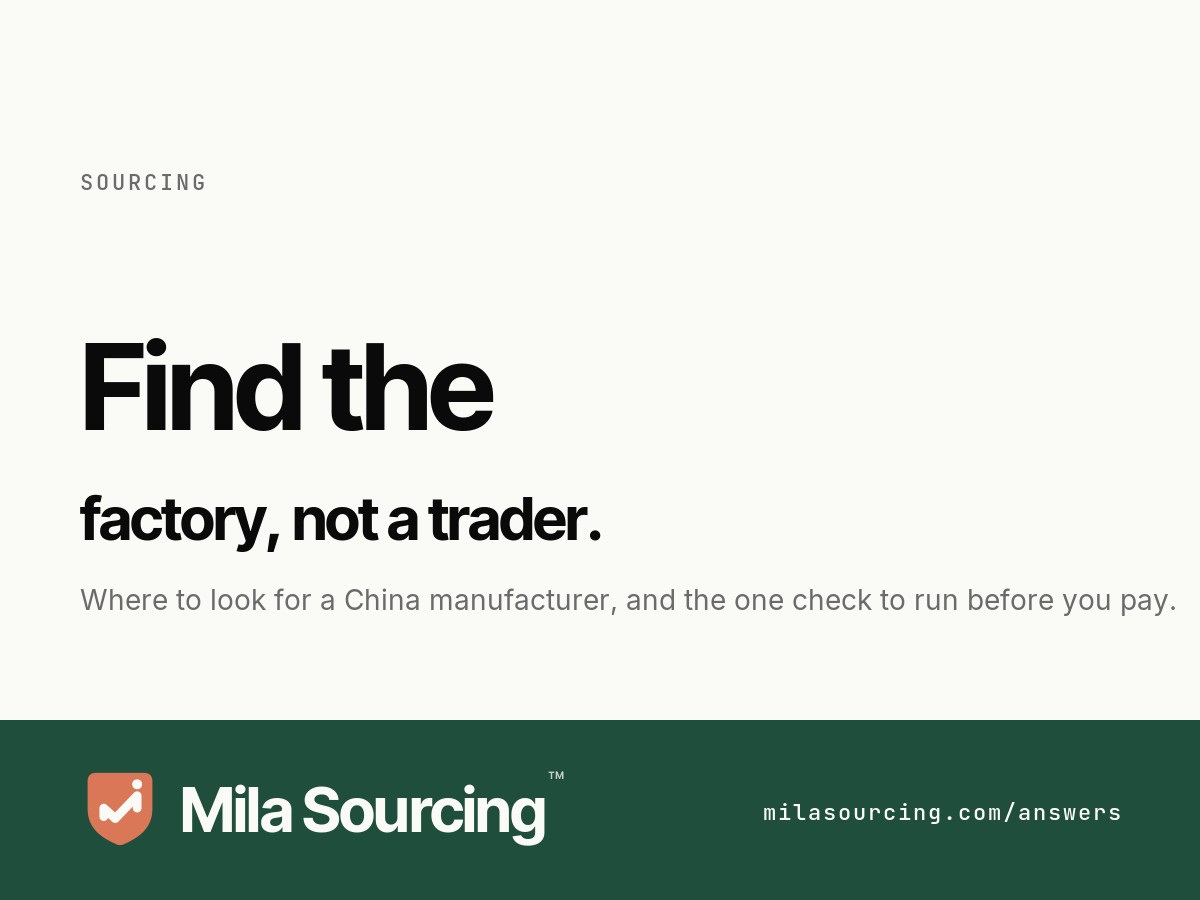 Four ways to find a manufacturer in China: B2B marketplaces, trade shows like the Canton Fair, referrals, and a sourcing agent, then verify the factory before you pay