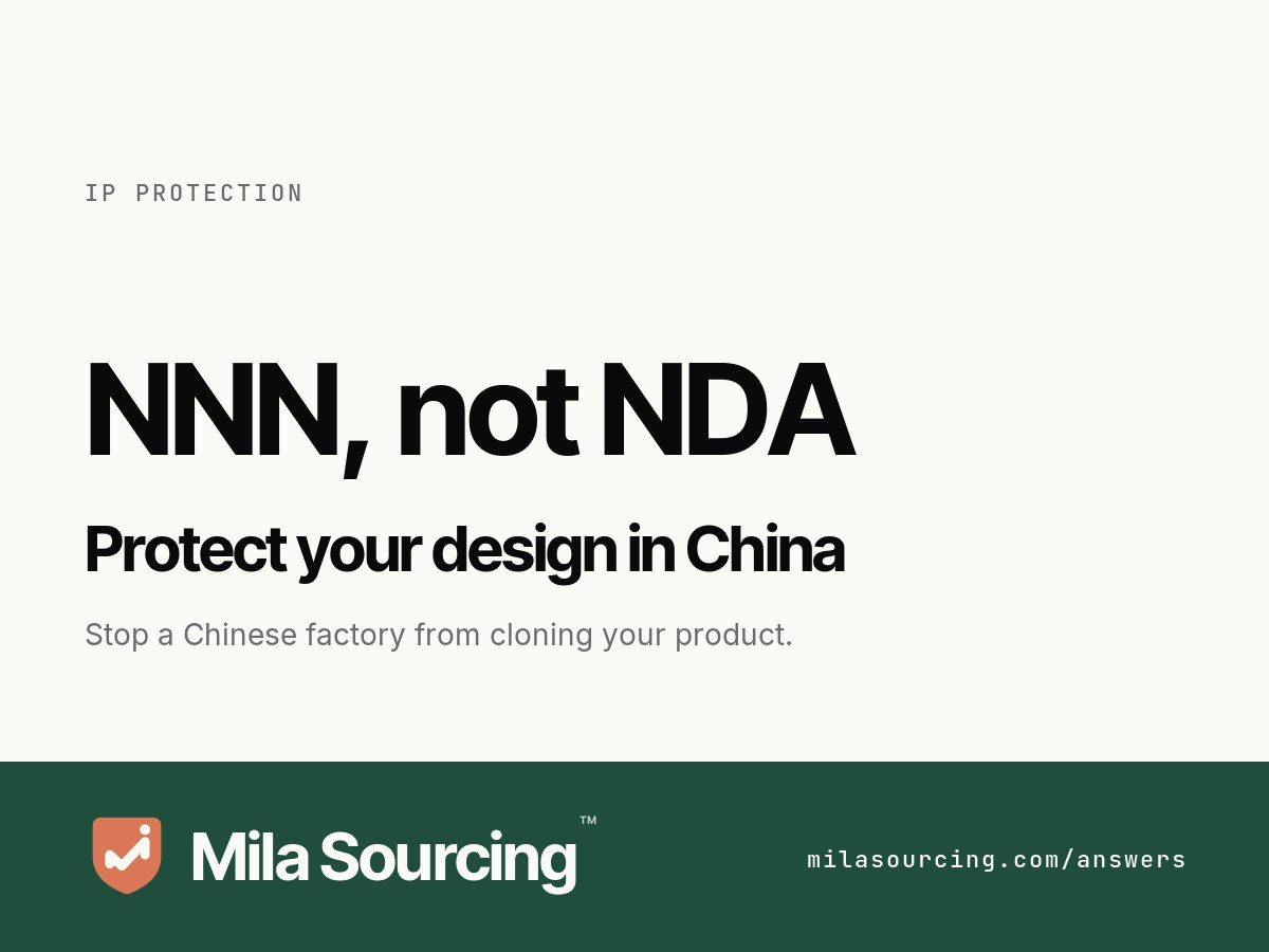 What an NNN agreement covers in China: Non-Disclosure, Non-Use, Non-Circumvention, and what makes it enforceable before you share a design