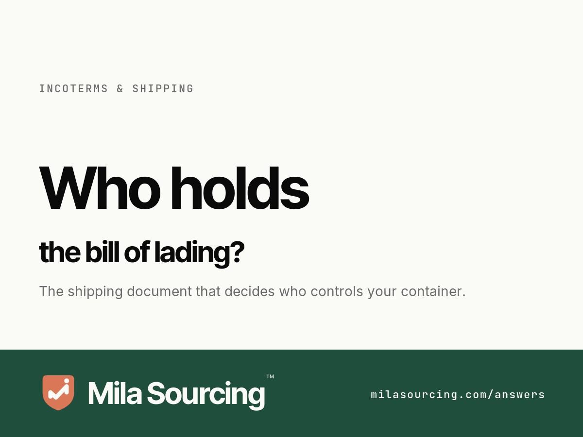 Bill of lading explained: the shipping document that decides who can collect your container from China