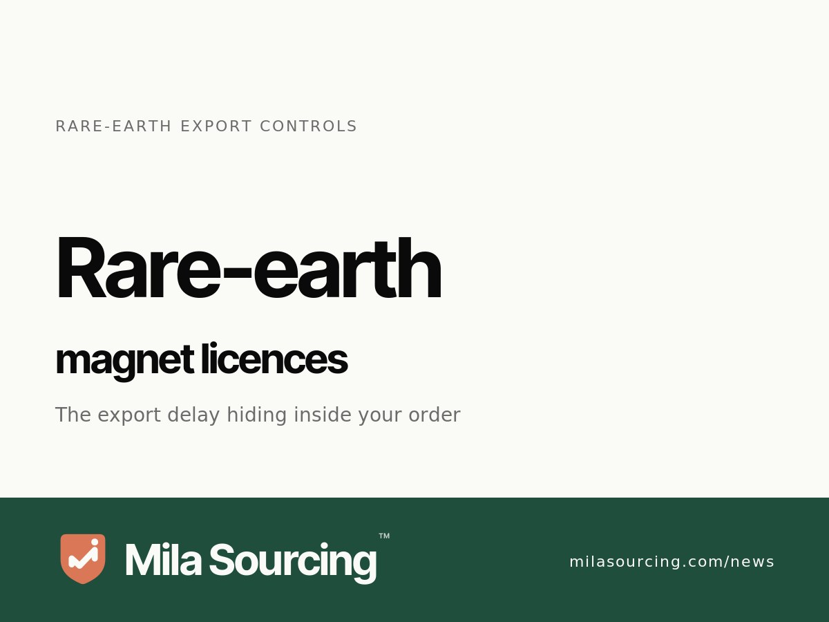 China's rare-earth magnet export licences and the hidden lead-time delay for European importers of e-bikes, motors and beauty devices